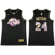 Los Angeles Lakers #24 Kobe Bryant Black Gold Diamond Swingman Jersey