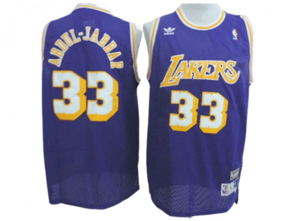 Los Angeles Lakers #33 Kareem Abdul-Jabbar Purple Hardwood Classic Jersey