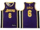 Los Angeles Lakers #6 Lebron James Purple Swingman Jersey - Embroider Edition