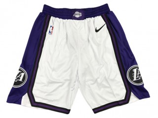 Los Angeles Lakers White 2022/23 City Edition Basketball Shorts