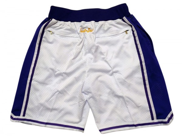 Los Angeles Lakers White Basketball Shorts