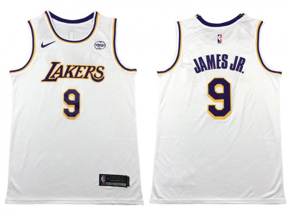 Los Angeles Lakers #9 Bronny James White Swingman Jersey