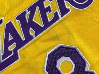 Los Angeles Lakers #8 Kobe Bryant Yellow Embroider Edition Jersey