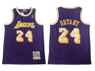 M&N Los Angeles Lakers #24 Kobe Bryant Purple Embroider Edition Jersey