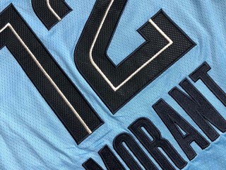 Memphis Grizzlies #12 Ja Morant Light Blue Embroider Swingman Jersey