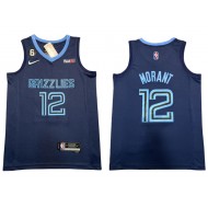 Memphis Grizzlies #12 Ja Morant Navy 75th Swingman Jersey