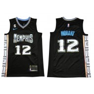 Memphis Grizzlies #12 Ja Morant 2022/23 Black City Edition Swingman Jersey