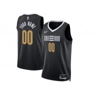 Custom Memphis Grizzlies Black 2023/24 City Edition Swingman Jersey