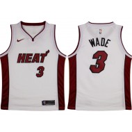 Miami Heat #3 Dwyane Wade White Swingman Jersey