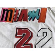 Miami Heat #22 Jimmy Butler White 2022/23 City Edition Embroider Jersey