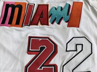 Miami Heat #22 Jimmy Butler White 2022/23 City Edition Embroider Jersey