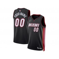 Custom Miami Heat Black Icon Edition Jersey