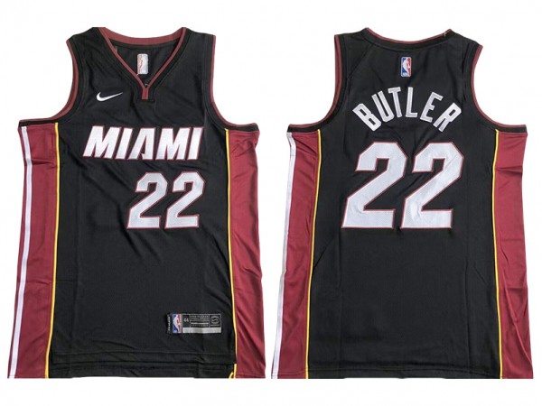 Miami Heat #22 Jimmy Butler Black Embroider Jersey