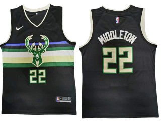 Milwaukee Bucks #22 Khris Middleton Black Swingman Jersey