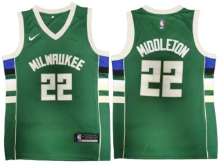 Milwaukee Bucks #22 Khris Middleton Green Swingman Jersey