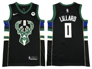 Milwaukee Bucks #0 Damian Lillard Black Statement Swingman Jersey