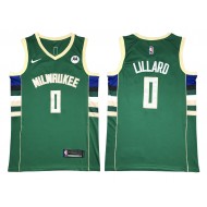 Milwaukee Bucks #0 Damian Lillard Green Swingman Jersey