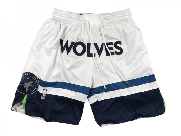 Minnesota Timberwolves White Shorts