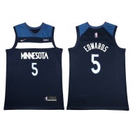 Minnesota Timberwolves #5 Anthony Edwards Navy Swingman Jersey