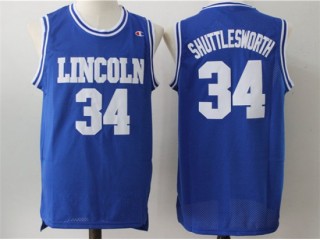 He Got Game Lincoln High School #34 Jesus Shuttlesworth Blue Movie Basketball Jersey