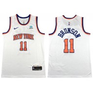 New York Knicks #11 Jalen Brunson White Swingman Jersey