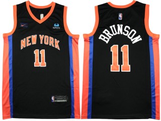 New York Knicks #11 Jalen Brunson Black 2022/23 City Edition Swingman Jersey