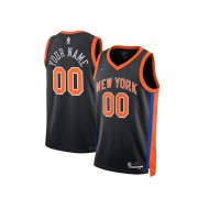 Custom New York Knicks Black 2022/23 City Edition Swingman Jersey