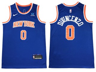 New York Knicks #0 Donte DiVincenzo Blue Swingman Jersey