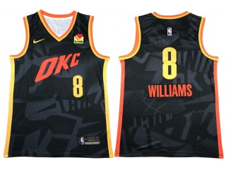 Oklahoma City Thunder #8 Jalen Williams Navy 2023/24 City Edition Swingman Jersey