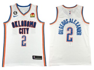 Oklahoma City Thunder #2 Shai Gilgeous-Alexander White Swingman Jersey