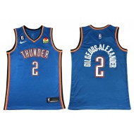 Oklahoma City Thunder #2 Shai Gilgeous-Alexander Blue Swingman Jersey