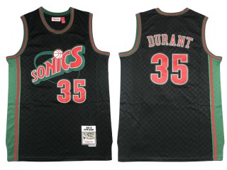 M&N Seattle SuperSonics #35 Kevin Durant Black 2007-08 Neapolitan Hardwood Classics Jersey