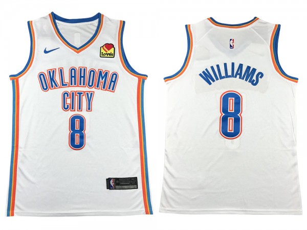 Oklahoma City Thunder #8 Jalen Williams White Swingman Jersey