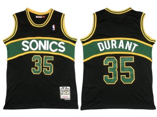 M&N Seattle SuperSonics #35 Kevin Durant Black 2007-08 Hardwood Classics Jersey