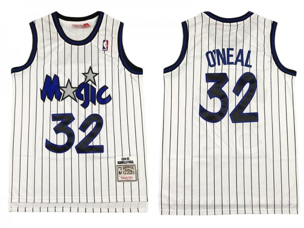 M&N Orlando Magic #32 Shaquille O'Neal White 1993/94 Hardwood Classics Jersey