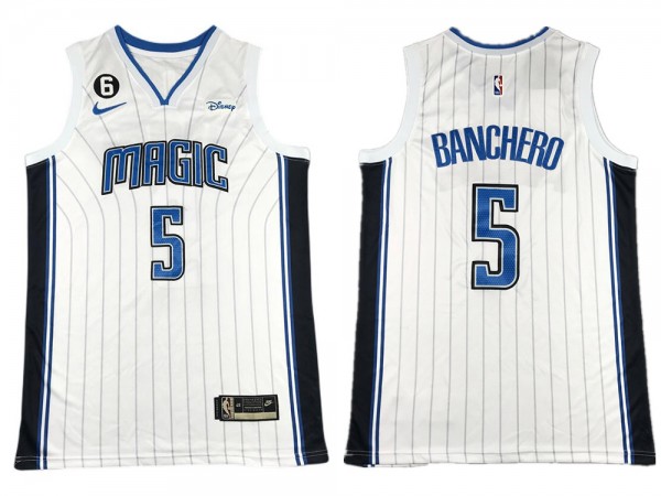 Orlando Magic #5 Paolo Banchero White Swingman Jersey