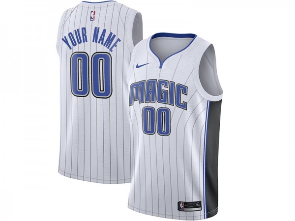 Custom Orlando Magic White Association Edition Swingman Jersey