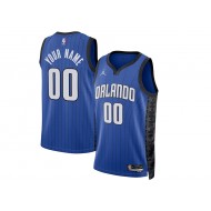 Custom Orlando Magic Blue Statement Edition Swingman Jersey