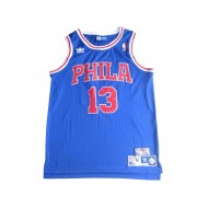 Philadelphia 76ers #13 Wilt Chamberlain Blue Throwback Jersey