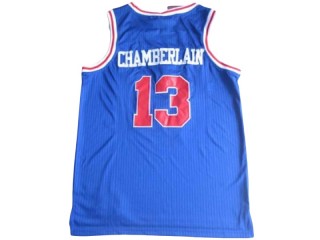 Philadelphia 76ers #13 Wilt Chamberlain Blue Throwback Jersey