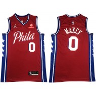 Philadelphia 76ers #0 Tyrese Maxey Red Swingman Jersey