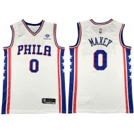 Philadelphia 76ers #0 Tyrese Maxey White Swingman Jersey