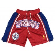 Philadelphia 76ers Red Vintage Basketball Shorts