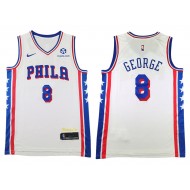 Philadelphia 76ers #8 Paul George White Swingman Jersey