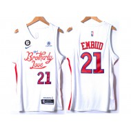 Philadelphia 76ers #21 Joel Embiid 2022/23 White City Edition Swingman Jersey