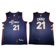 Philadelphia 76ers #21 Joel Embiid Navy 2023/24 City Edition Swingman Jersey