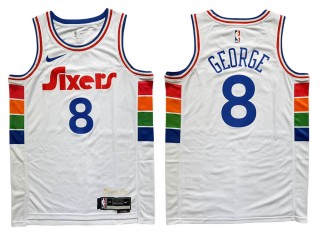 Philadelphia 76ers #8 Paul George White 2024/25 City Edition Swingman Jersey