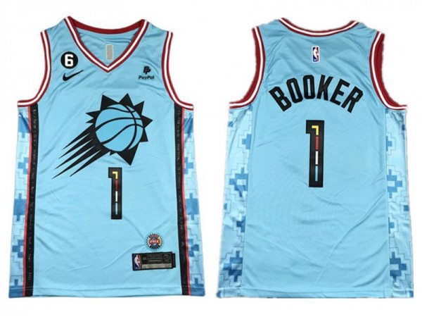 Phoenix Suns #1 Devin Booker 2022/23 Teal City Edition Swingman Jersey