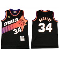 M&N Phoenix Suns #34 Charles Barkley Black Hardwood Classic Jersey