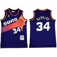 M&N Phoenix Suns #34 Charles Barkley Purple Hardwood Classic Jersey